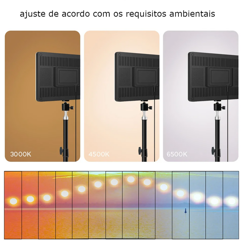 Painel LED: Iluminação Profissional para Fotografia e Streaming