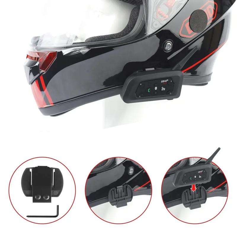 EJEAS V6 PRO Bluetooth Motocicleta Capacete Interfone Headset 6 Cavaleiros 1200m