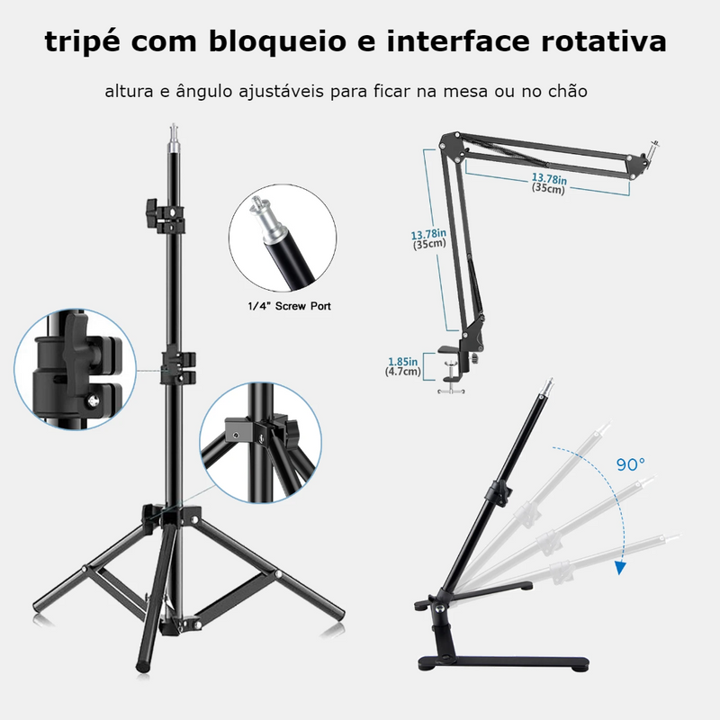 Painel LED: Iluminação Profissional para Fotografia e Streaming