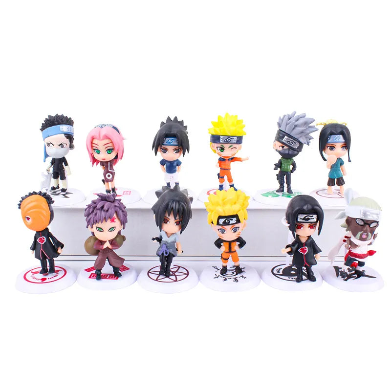 Naruto Sasuke Gaara Uchiha Madara Figura, 2 Estilo Personalidade Base Mini Figur