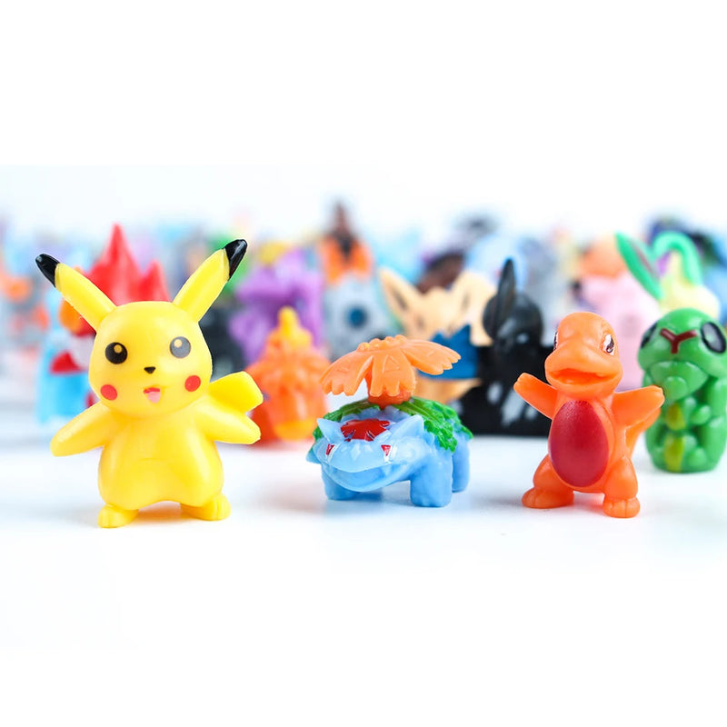 Pokémon Pikachu Anime Figure Set para Crianças, Action Figure Kawaii