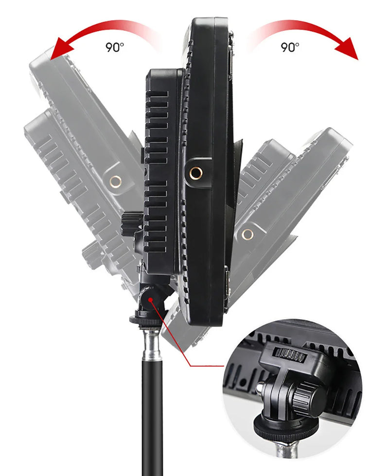 Lâmpada LED para Estúdio Fotográfico Portátil, Gravação de Vídeo