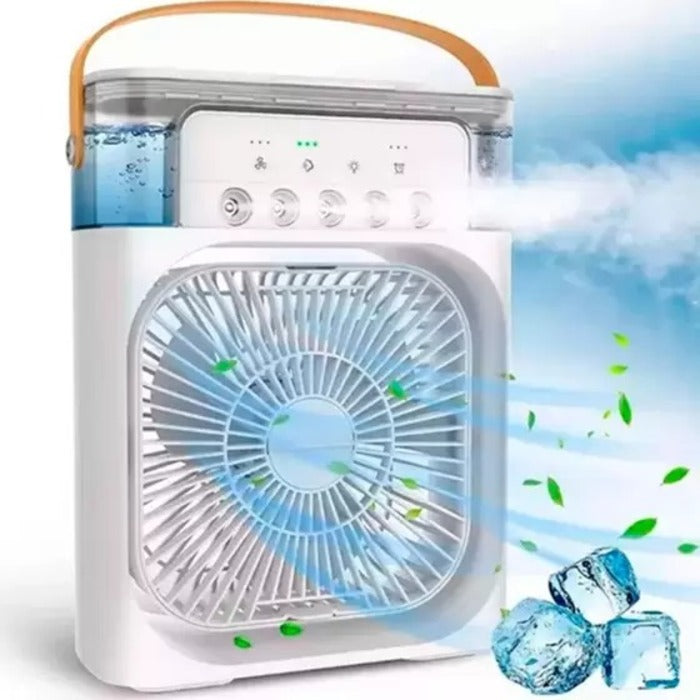 Ventilador Portátil Umidificador com Reservatório de Água e Gelo - Refresque-se em Qualquer Lugar com Conforto e Eficiência!